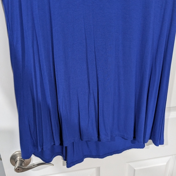 Torrid Colbat Blue with Faux Black Leather Trim Sleeveless Top in Size 2 (18/20) - Picture 6 of 8